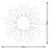 Wallity Zidna dekoracija Mirror Sun, 75x75 cm, Šarena