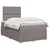 vidaXL Postelja boxspring z vzmetnico Taupe 120 x 200 cm Blago