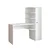 Hanah Home 2128 radni sto s policom 143,2 × 143,2 × 50 cm, bela