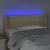 Vidaxl vidaXL Vzglavje postelje z LED diodami kremne barve 83x16x78/88 cm blago