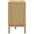 Vidaxl Predalnik FLORO 77x35x73 cm voščeno rjava trdna borovina