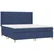 Greatstore Box spring postelja z vzmetnico modra 160x200 cm blago