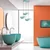 Opviq Luster Vatoz-Nus-6141, 75-112cm, 50 cm, 3xE27, Tirkizni