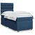 Vidaxl Box spring postelja z vzmetnico modra 100x200 cm blago