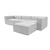 Atelier del Sofa Ugaona garnitura Fora 296x66x185cm Siva