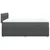 Vidaxl Box spring postelja z vzmetnico temno siva 140x200 cm blago