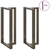 Noge za barski stol T-oblika 2 kom Crne 60x35x(110-111) cm Čelik