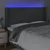 Vidaxl LED posteljno vzglavje temno sivo 183x16x118/128 cm blago