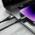 EKO CABLE silikonski USB-C/USB-C 1,2 m 60W črn