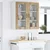 Zidni stakleni ormarić 2 pcs Umjetnički hrast 40 x 31 x 80 cm