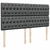 Vidaxl Box spring postelja z vzmetnico temno siva 200x200 cm blago