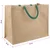vidaXL Jutene torbe 5 pcs Naravna in zelena 42 x 33 x 19 cm