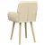 Trpezarijske stolice 2 pcs Tkanina Krem 56,5 x 50 x 87,5 cm
