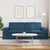 Vidaxl Kavč Modra 222 x 80 x 82 cm blago