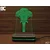 Black Cut 3D Lampa Slon, Svetloplava