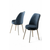 HANAH HOME Set 4 stolice Pefa Anthracite Chrome