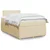 Vidaxl Box spring postelja z vzmetnico krem 120x190 cm blago