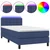 Vidaxl Box spring postelja z vzmetnico LED modra 90x190 cm blago