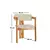 Hanah Home Trpezarijska stolica 58x76x49cm Svetlosivo-Hrast