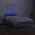 Krevet box spring s madracem LED svjetlosivi 120x200 cm tkanina