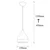 Opviq Yildo 7000 Visilica, E27, 40W, IP20, Crna