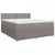 vidaXL Postelja boxspring z vzmetnico Taupe 160 x 200 cm Blago
