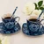 Darilni set skodelic za espresso 80 ml - kolekcija Cobalt Rose