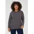 KAFFE CURVE Majica Winni temno liila/bela