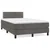 Krevet box spring s madracem LED tamnosivi 120 x 190 cm baršun