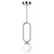 Opviq luster Loop-20456-D, 1 × E27, hrom