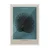WallXpert uramljena slika 115211, The Black Peacock Ohare Kosona, crni paun, tirkizna pozadina, 50 x 70 cm, beli ram