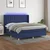 Vidaxl Box spring postelja z vzmetnico LED modra 160x200 cm blago