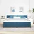 Vidaxl LED Box Spring Postelja Temno modra 200 x 200 cm Žamet