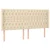 Greatstore Box spring postelja z vzmetnico LED krem 200x200 cm blago