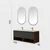 Skye Decor Set kupatilskog ormarića sa umivaonikom i ogledalom, 2 dela, Antracit