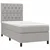 Vidaxl Box spring postelja z vzmetnico svetlo siva 80x200 cm blago