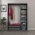 Hanah Home ormar sa reflektujućim staklom Nisa 20627, 135 cm, antracit