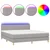 vidaXL Box spring postelja z vzmetnico LED sv. siva 180x200 cm blago