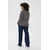KAFFE CURVE Majica Winni temno liila/bela