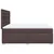 vidaXL Box spring postelja z vzmetnico temno rjav 200x200 cm blago, (21302321)