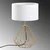 Opviq Stona lampa Diamond-S-711, 25x25x43 cm, IP20, Zlatno-bele boje