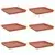 Kvadratna posuda za cvijeće 6 pcs Crvena cigla 36 x 36 x 2.5 cm