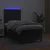 Vidaxl Box spring postelja z vzmetnico LED črna 90x200 cm umetno usnje