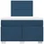 Vidaxl Box spring postelja z vzmetnico modra 120x190 cm blago