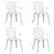 5-dijelni bistro set od lijevanog aluminija bijeli
