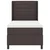Vidaxl LED Box Spring Postelja Temno rjava 90 x 190 cm blago