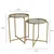 Hanah Home Klub sto 50x50x50cm Zlatno-Sivi