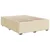 Vidaxl Box spring postelja z vzmetnico krem 140x190 cm blago