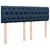Vidaxl Box spring postelja z vzmetnico modra 140x200 cm blago