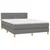 Vidaxl Box spring posteljni z vzmetnico temno siv 140x190 cm blago